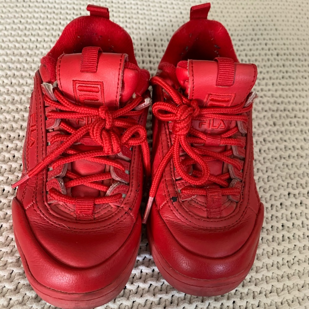Boys' red FILA's